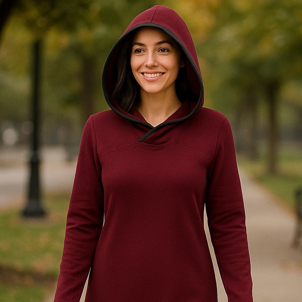 The North Face Empower Hooded Dress Burgundy Size Large - Picture 6 of 15